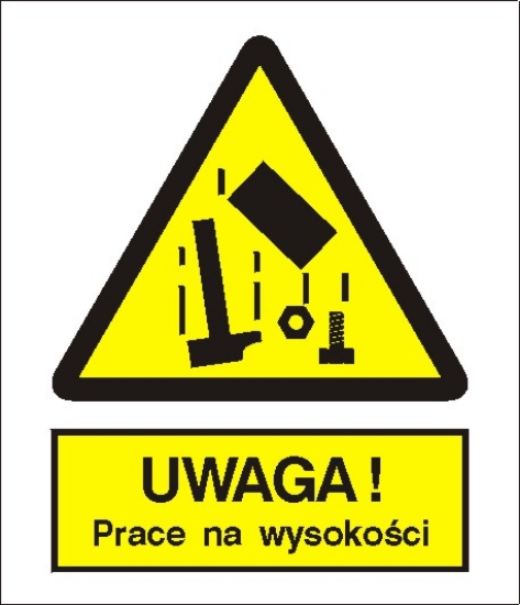 Ostrzeżenie przed pracami na wysokości